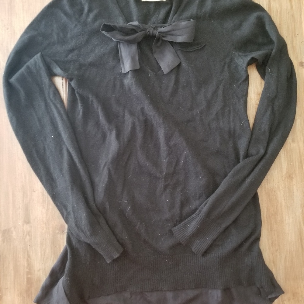 Dorothy Lee Cashmere sweater with silk inset